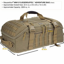 Load image into Gallery viewer, Fliegerduffel Adventure Bag
