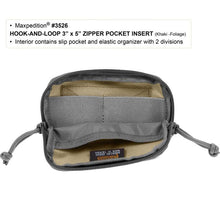 Load image into Gallery viewer, Hook &amp; Loop 3" x 5" Zipper Pocket
